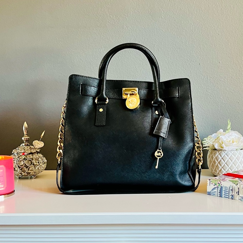 Michael Kors black Hamilton handbag